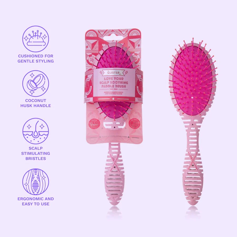 Love Your Scalp Eco-Friendly Detangling Brush - Pink - Image 6