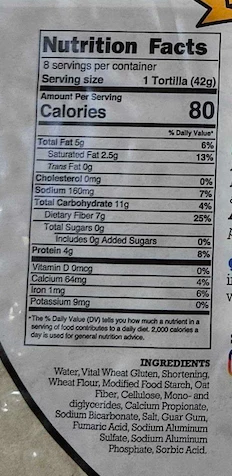 Low Carb Fajita Flour Tortillas (8 CT) - Image 2