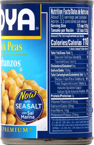 Low Sodium Chick Peas - Image 2