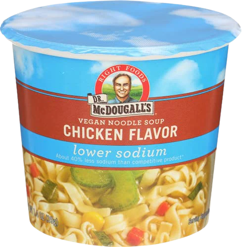 Lower Sodium Vegan Chicken Noodle Soup Cups (6 Pack) - Image 2