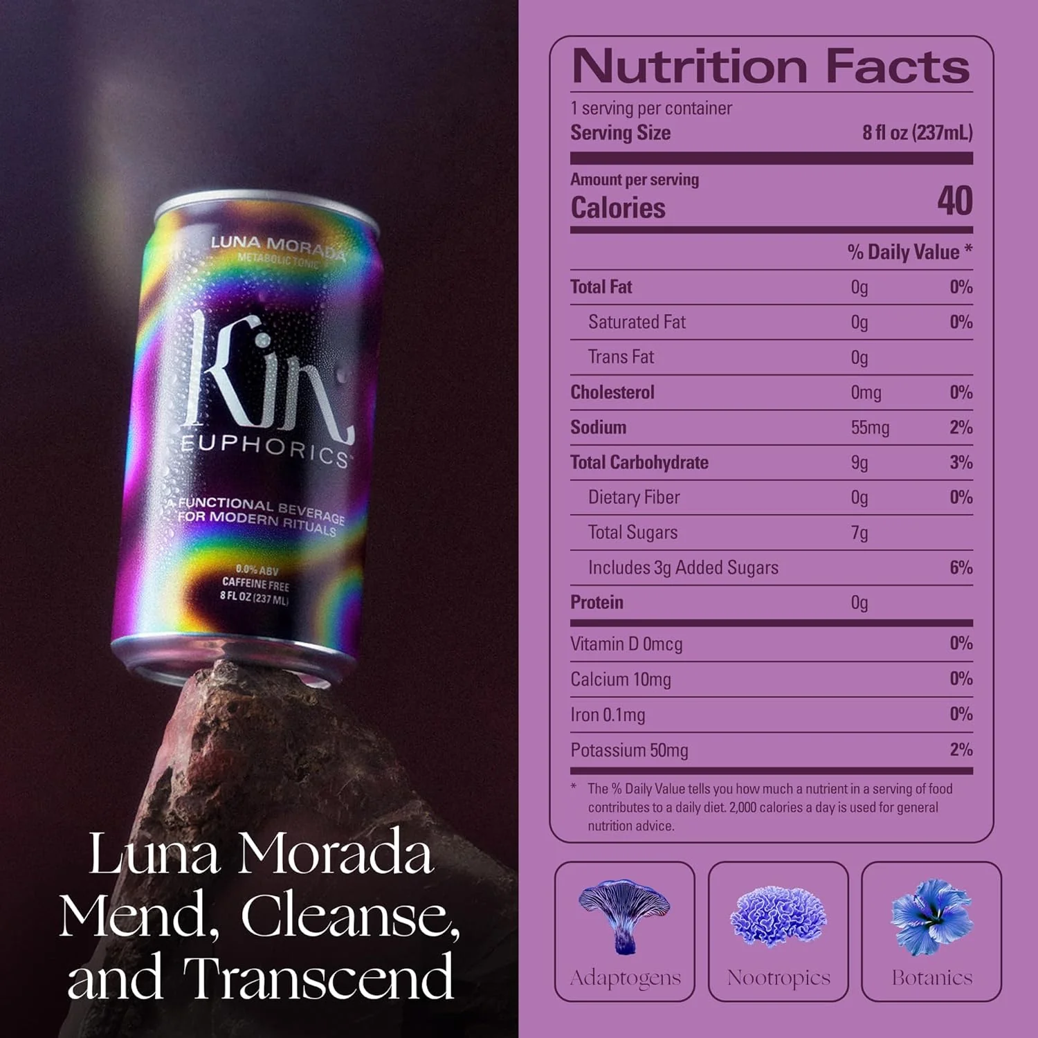 Luna Morada Nonalcoholic Functional Beverage (4 Pack) - Image 4