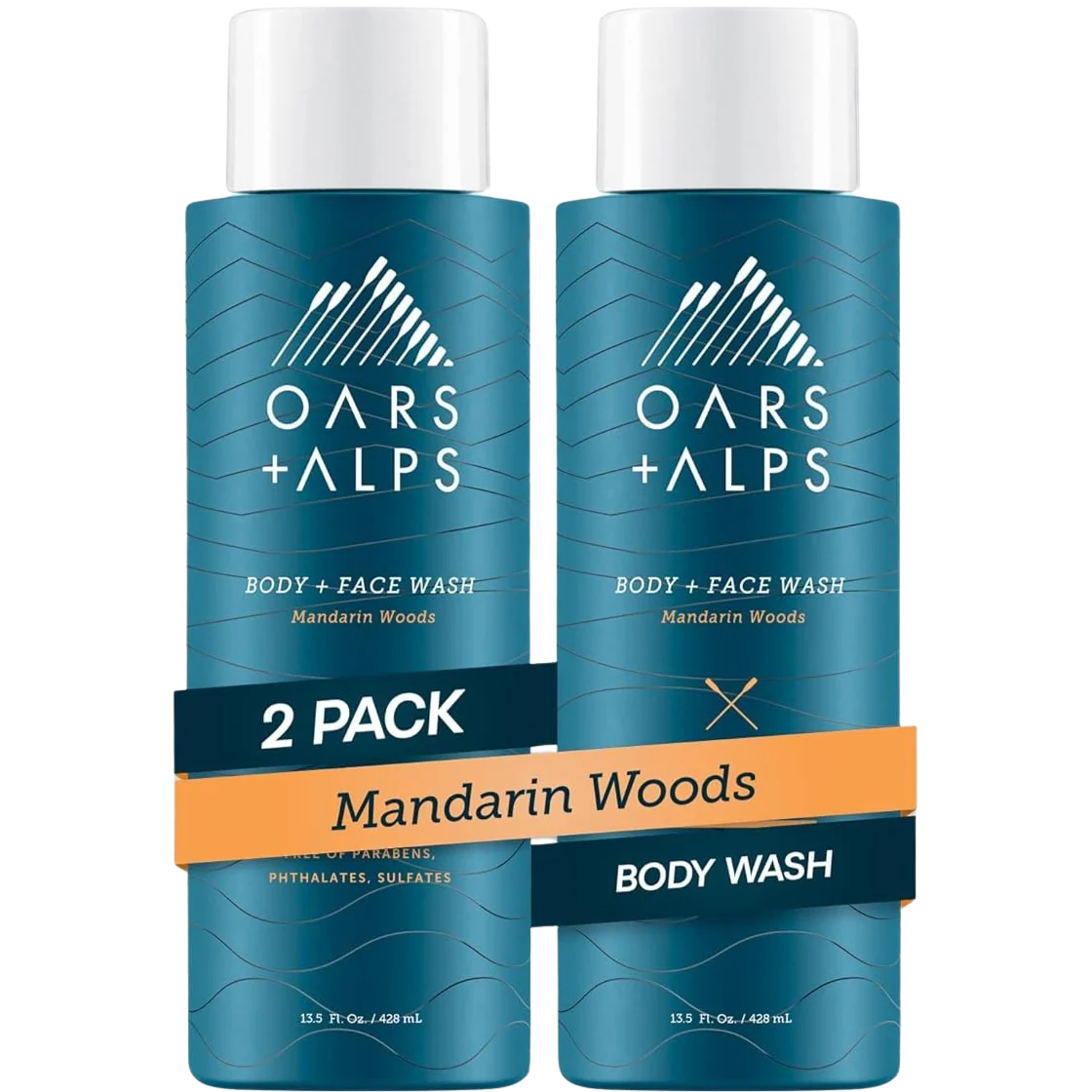 Luxury Body & Face Wash For Men - Mandarin Woods (2 Pack)