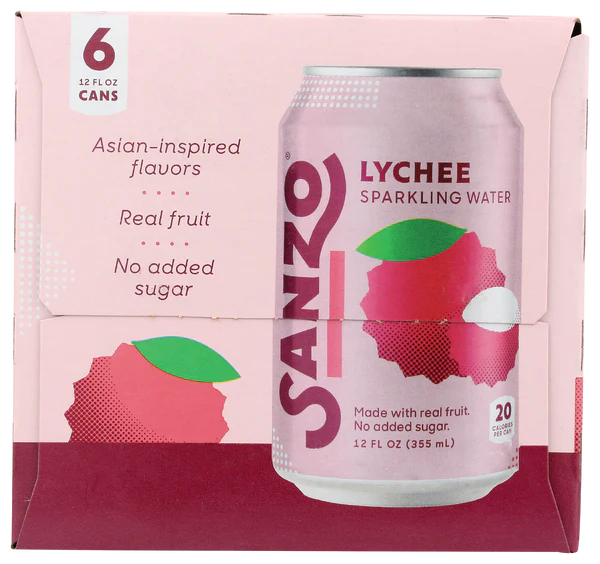 Lychee Sparkling Water (6 Pack) - Image 4