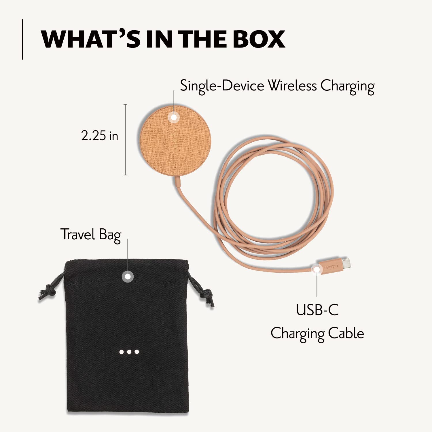 MAG 1 Single-Device Charging Pad Essentials Linen - Camel - Image 2