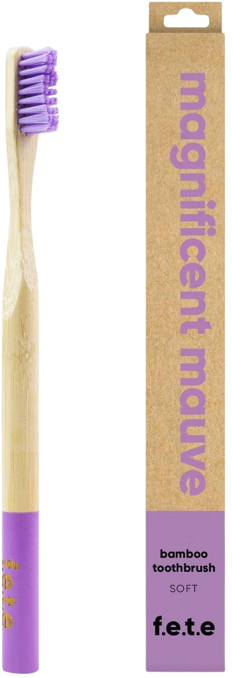 Magnificent Mauve Purple Soft Bamboo Toothbrush