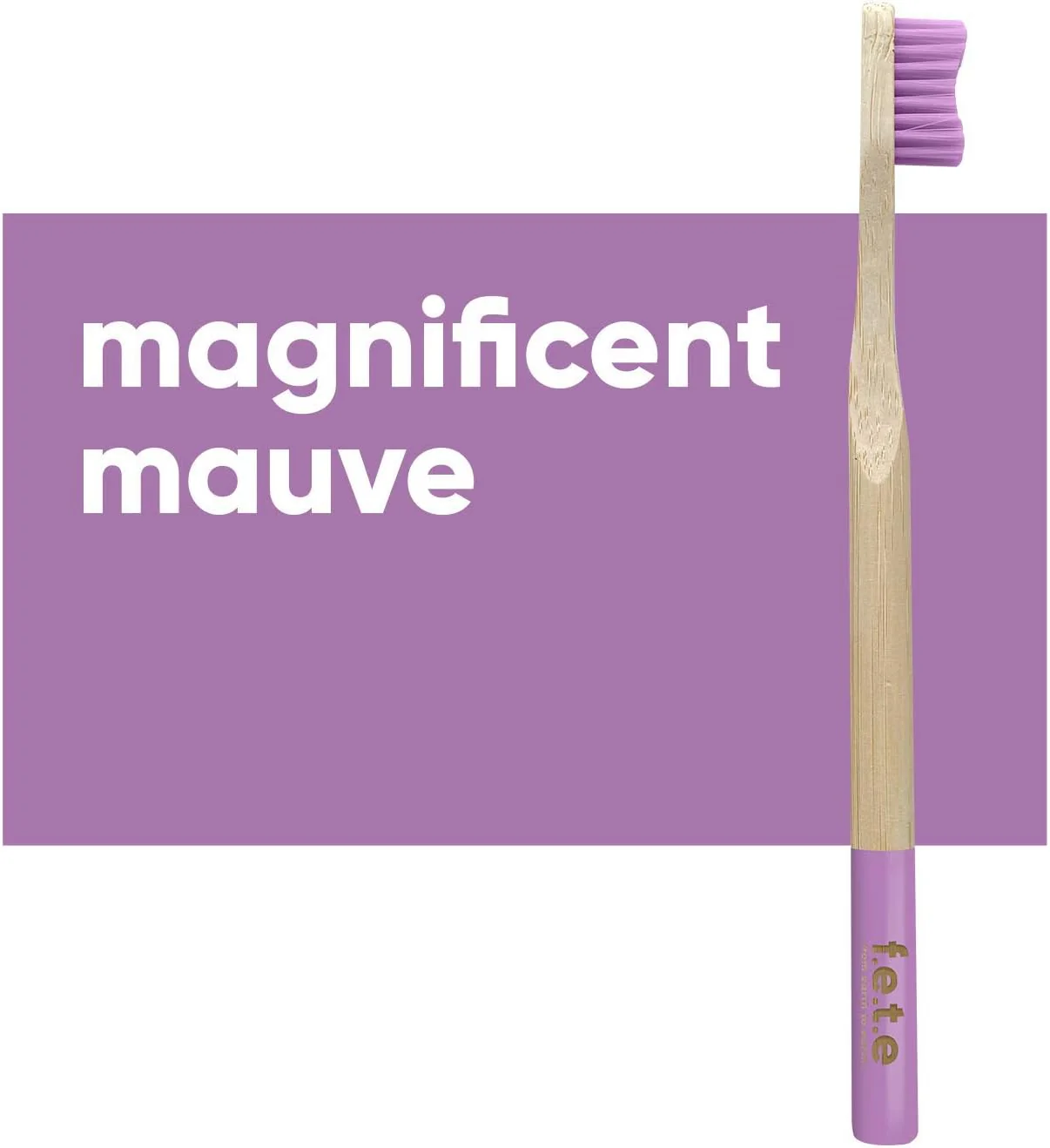 Magnificent Mauve Purple Soft Bamboo Toothbrush - Image 3