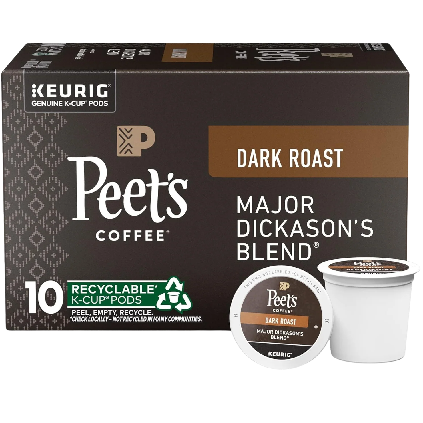 Major Dickason’s Blend Dark Roast Coffee Pods (10 CT)