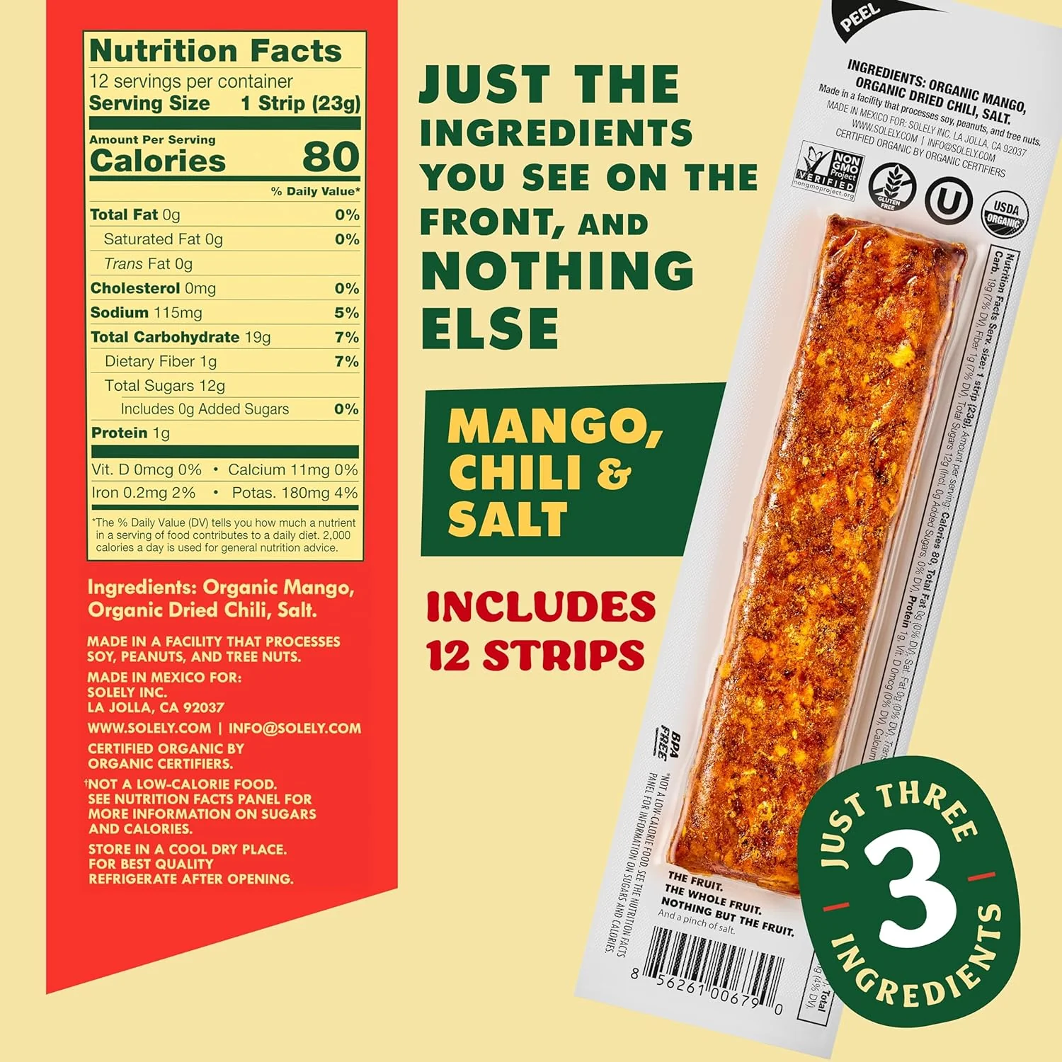 Mango, Chili & Salt Fruit Jerky (12 CT) - Image 5