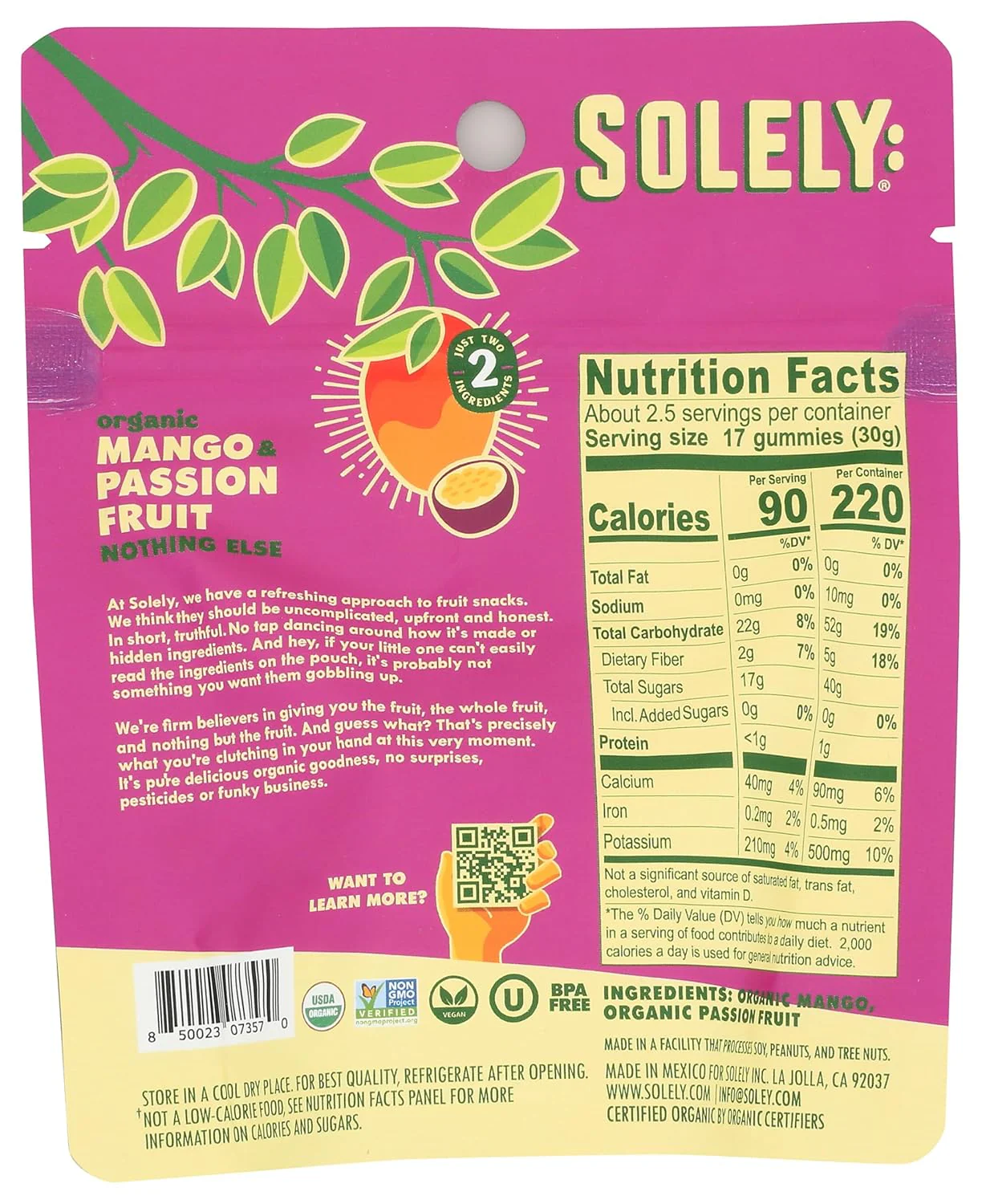 Mango & Passion Fruit Whole Fruit Gummies - Image 2