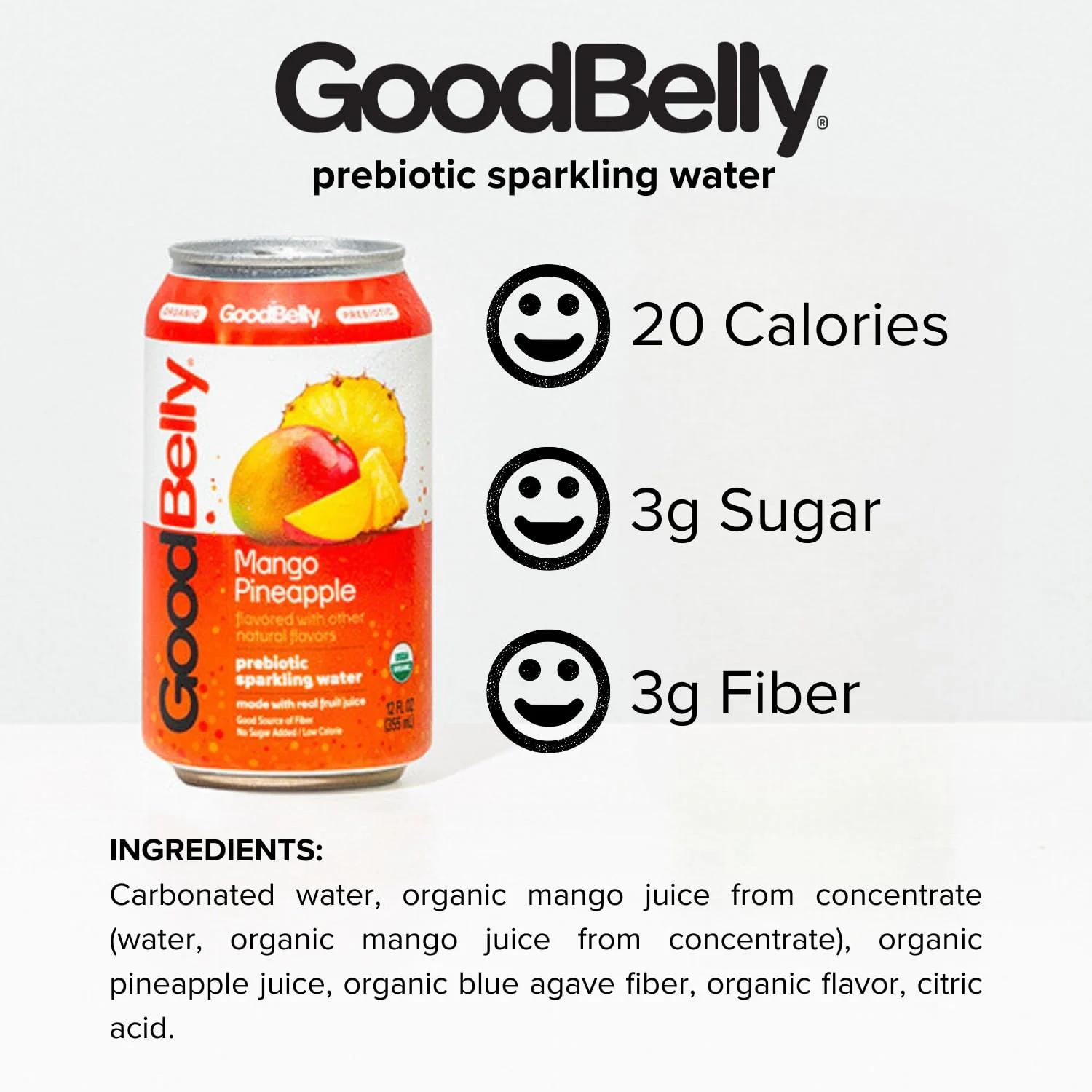 Mango Pineapple Prebiotic Sparkling Water (4 Pack) - Image 3