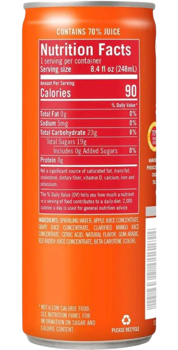 Mango Sparkling Juice (4 Pack) - Image 3