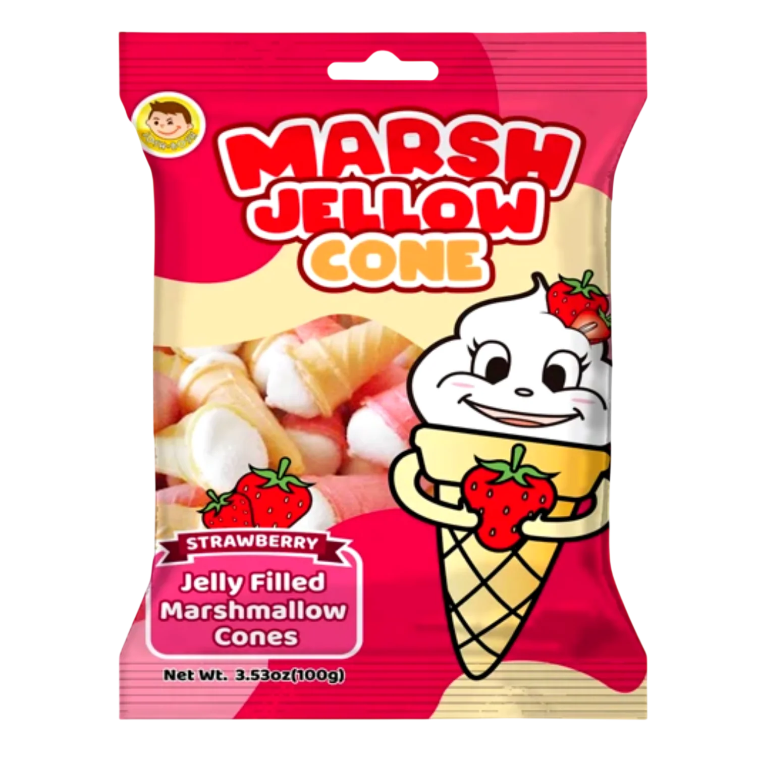 Marsh Jellow Cone - Strawberry