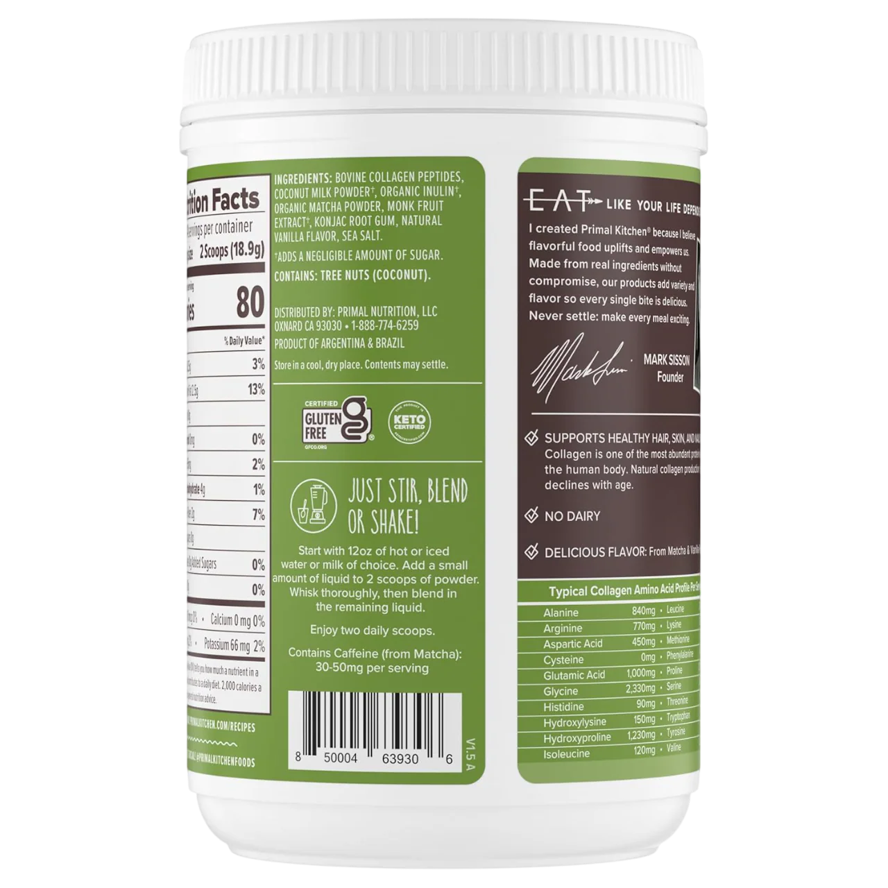 Matcha Collagen Keto Latte Drink Mix - Image 2