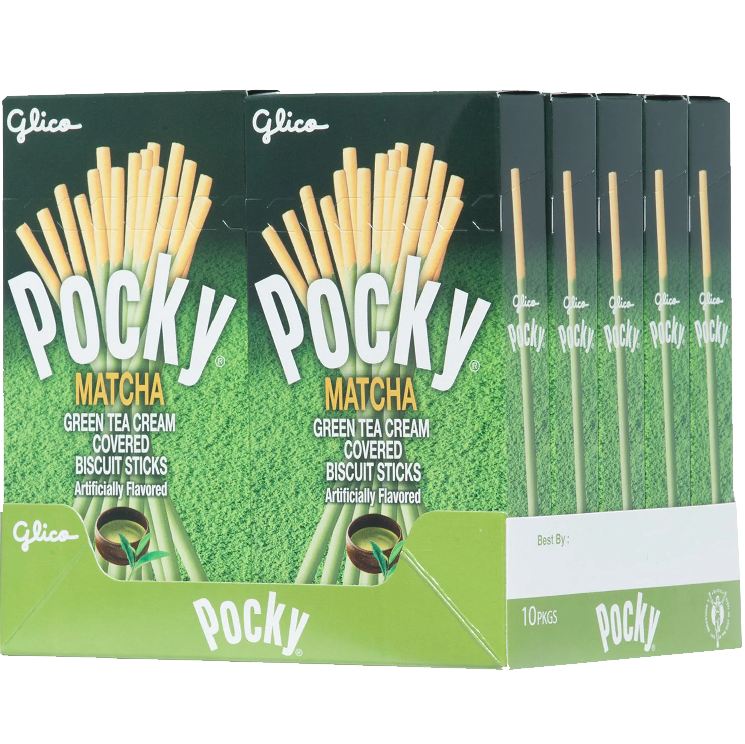 Matcha Green Tea Cream Covered Biscuit Sticks (10 Pack)