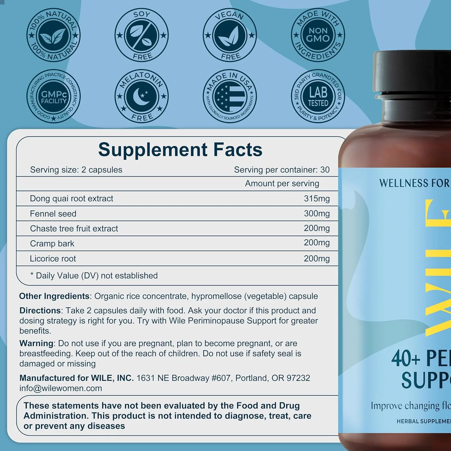 Menopause and Perimenopause - Period Support (60 CT) - Image 4