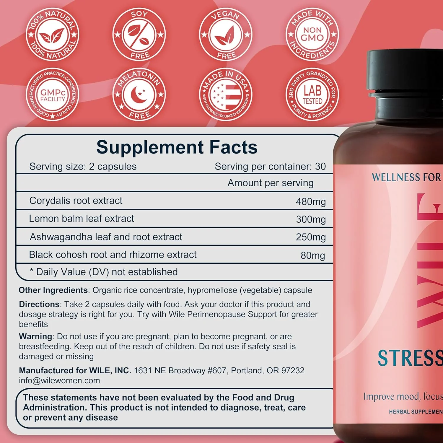Menopause & Perimenopause - Stress Less (60 CT) - Image 3