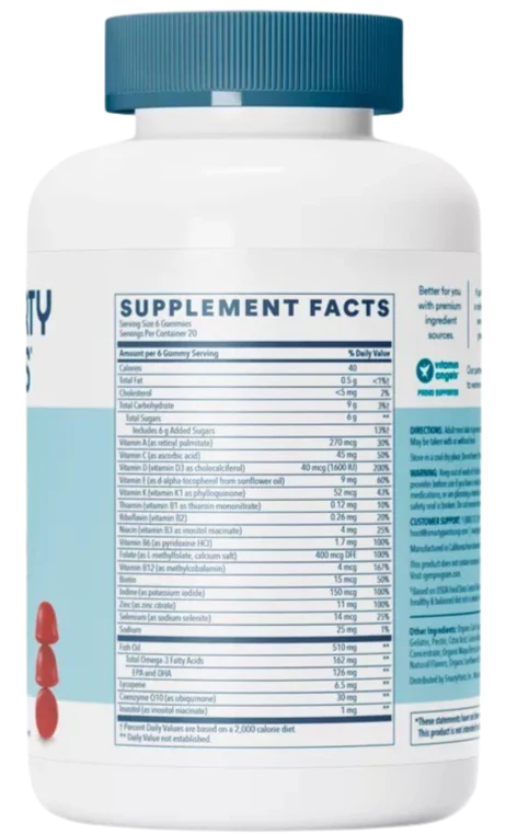 Men's Multi & Omega 3 Fish Oil Gummy Vitamins with D3, C & B12 - Image 4