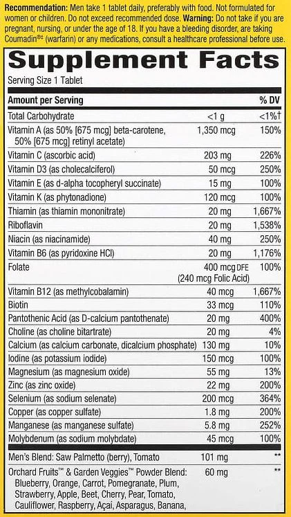 Men's Ultra Multivitamin Tablets - 60 Tablets - Image 2