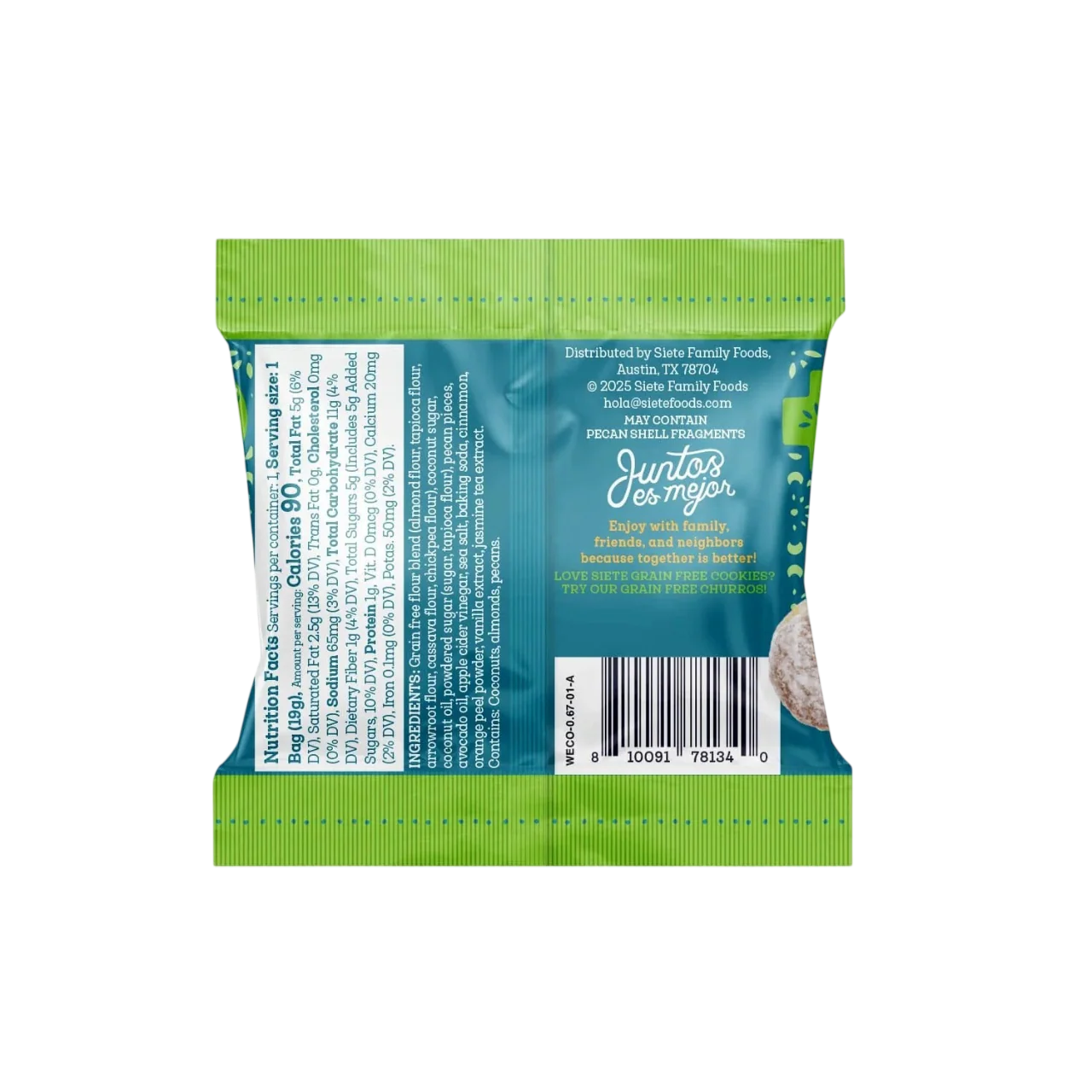 Mexican Wedding Grain Free Cookies (8 CT) - Image 3