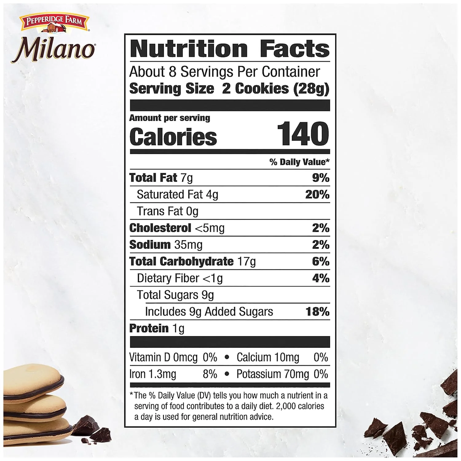Milano Double Dark Chocolate Cookies - Image 3