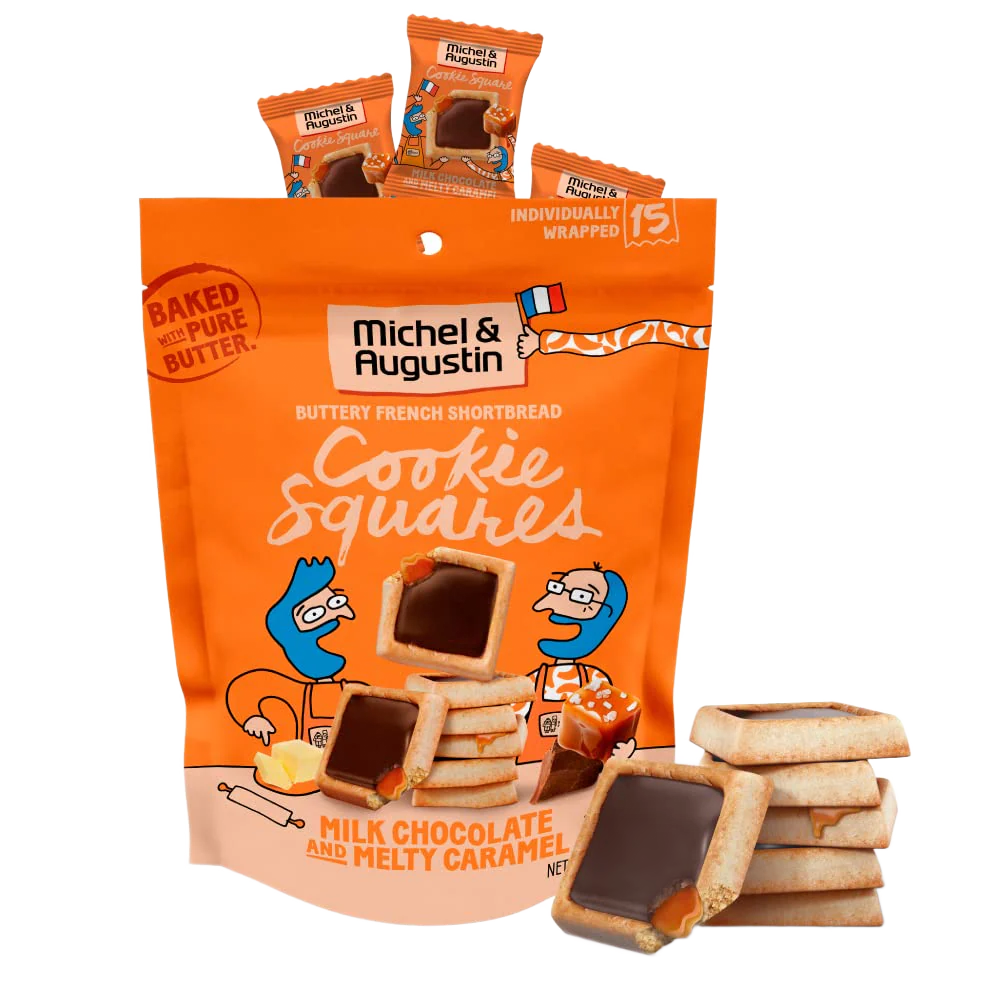 Milk Chocolate & Melty Caramel Shortbread Cookie Squares