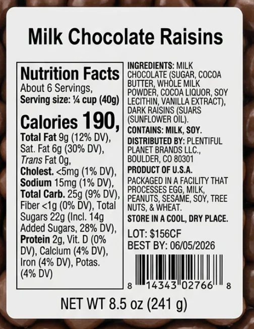 Milk Chocolate Raisins - Image 2