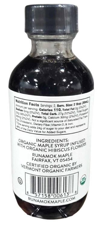 Mini Organic Hibiscus Infused Maple Syrup - Image 2