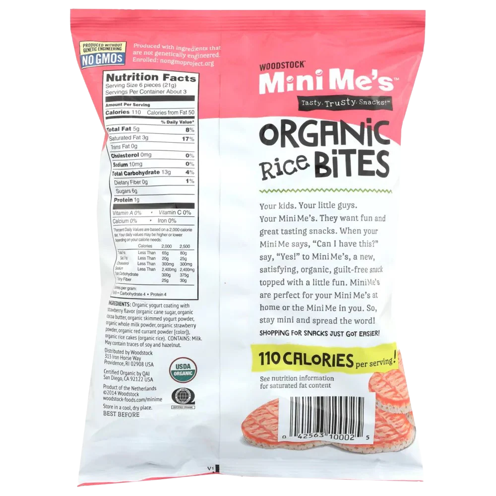 Mini Me's Organic Rice Bites - Strawberry Yogurt (8 Pack) - Image 3