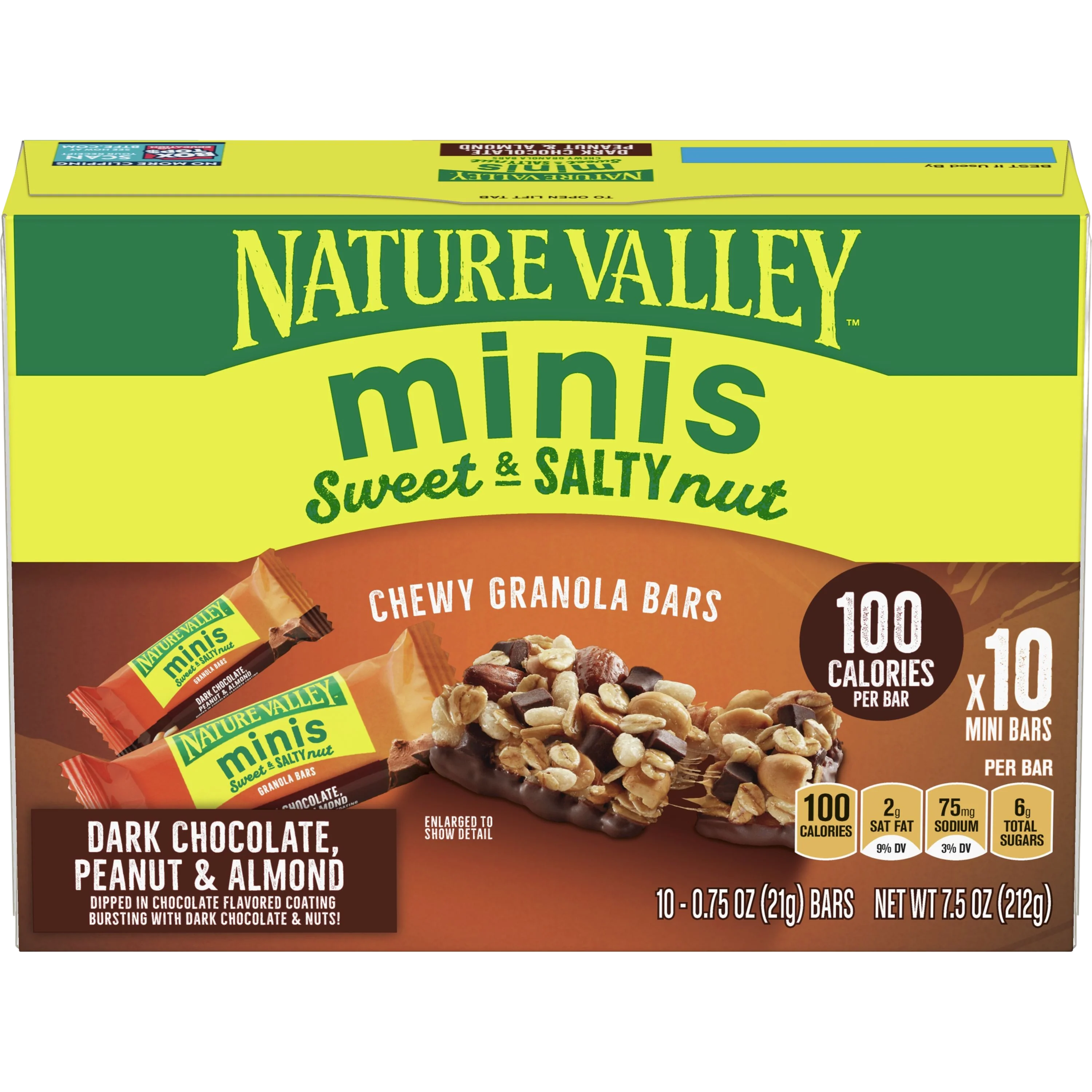 Minis Dark Chocolate Peanut Almond Bars (10 CT)