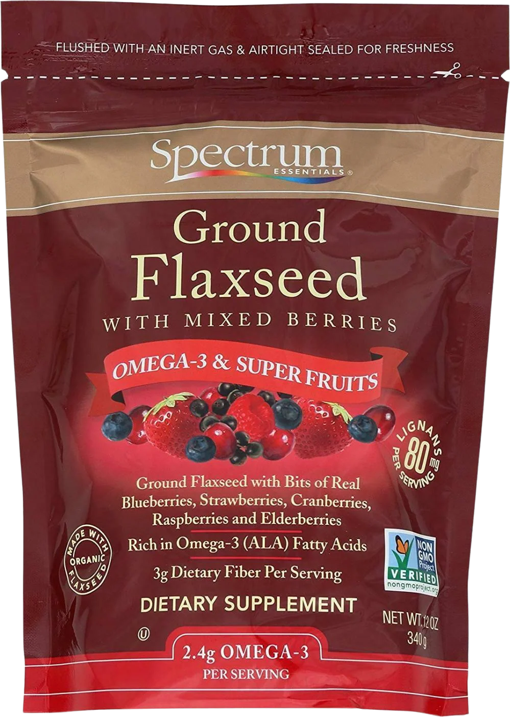 Mixed Berries with Ground Flaxseed