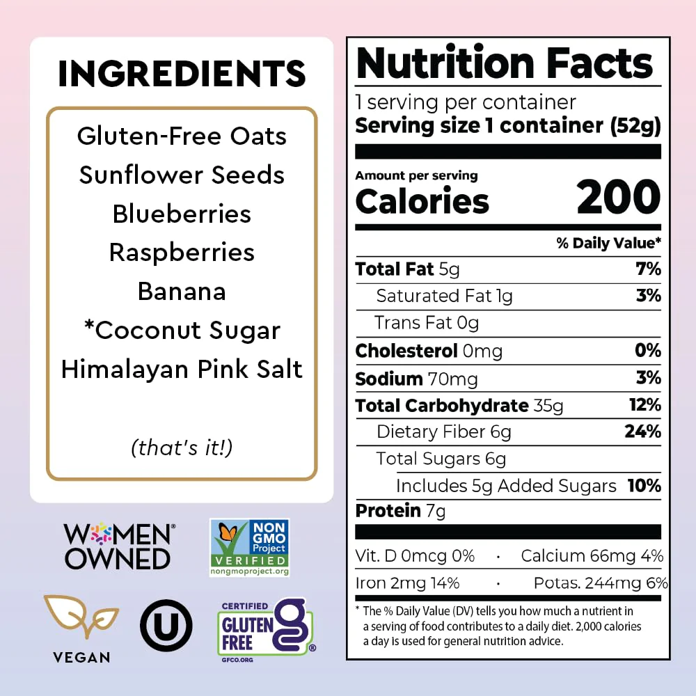 Mixed Berry Oatmeal Cups (6 Pack) - Image 4