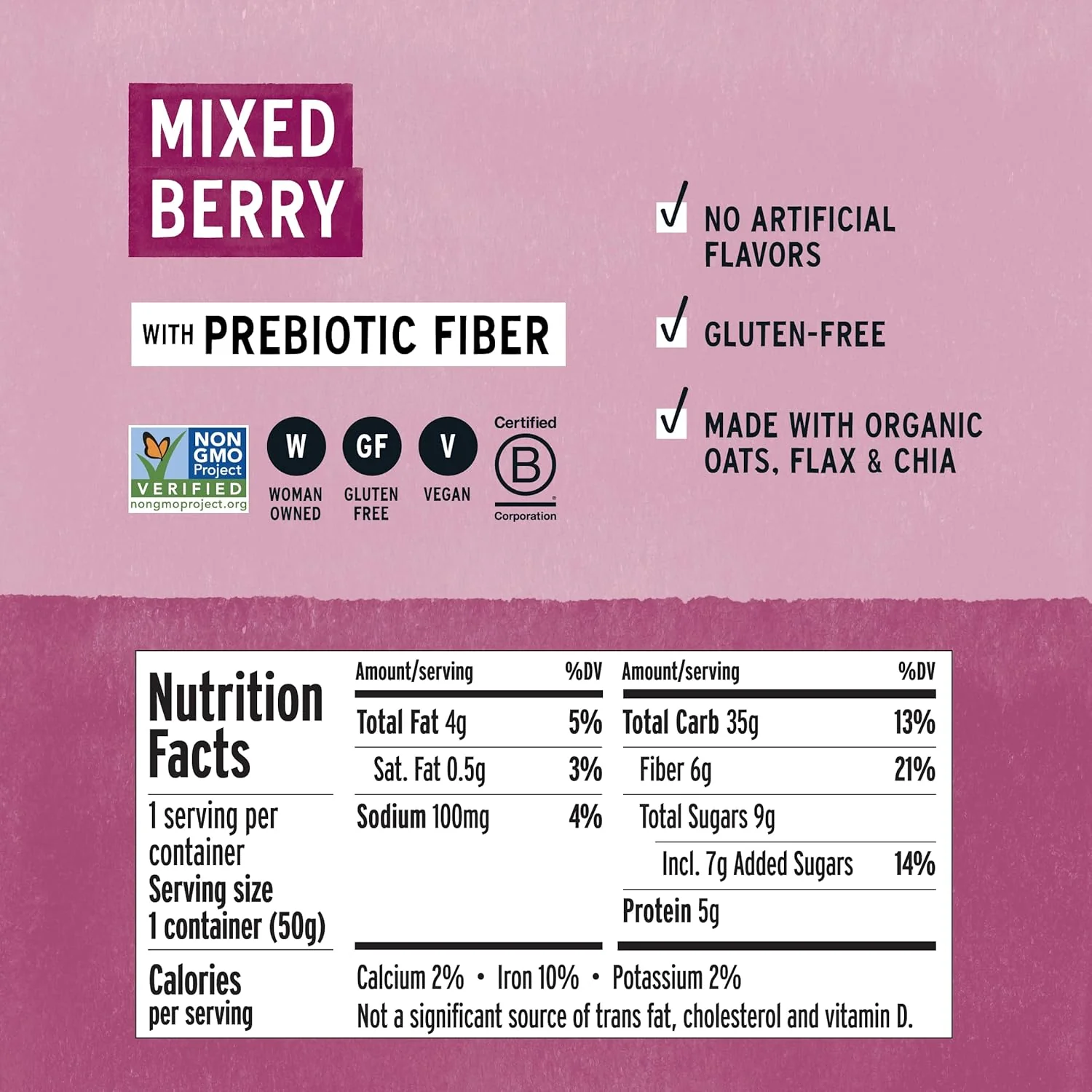 Mixed Berry Superfood Instant Oatmeal Cup (12 Pack) - Image 5