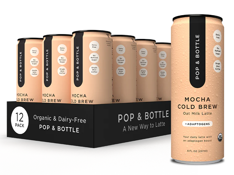 Mocha Cold Brew Oat Milk Latte with Adaptogens (12 CT)