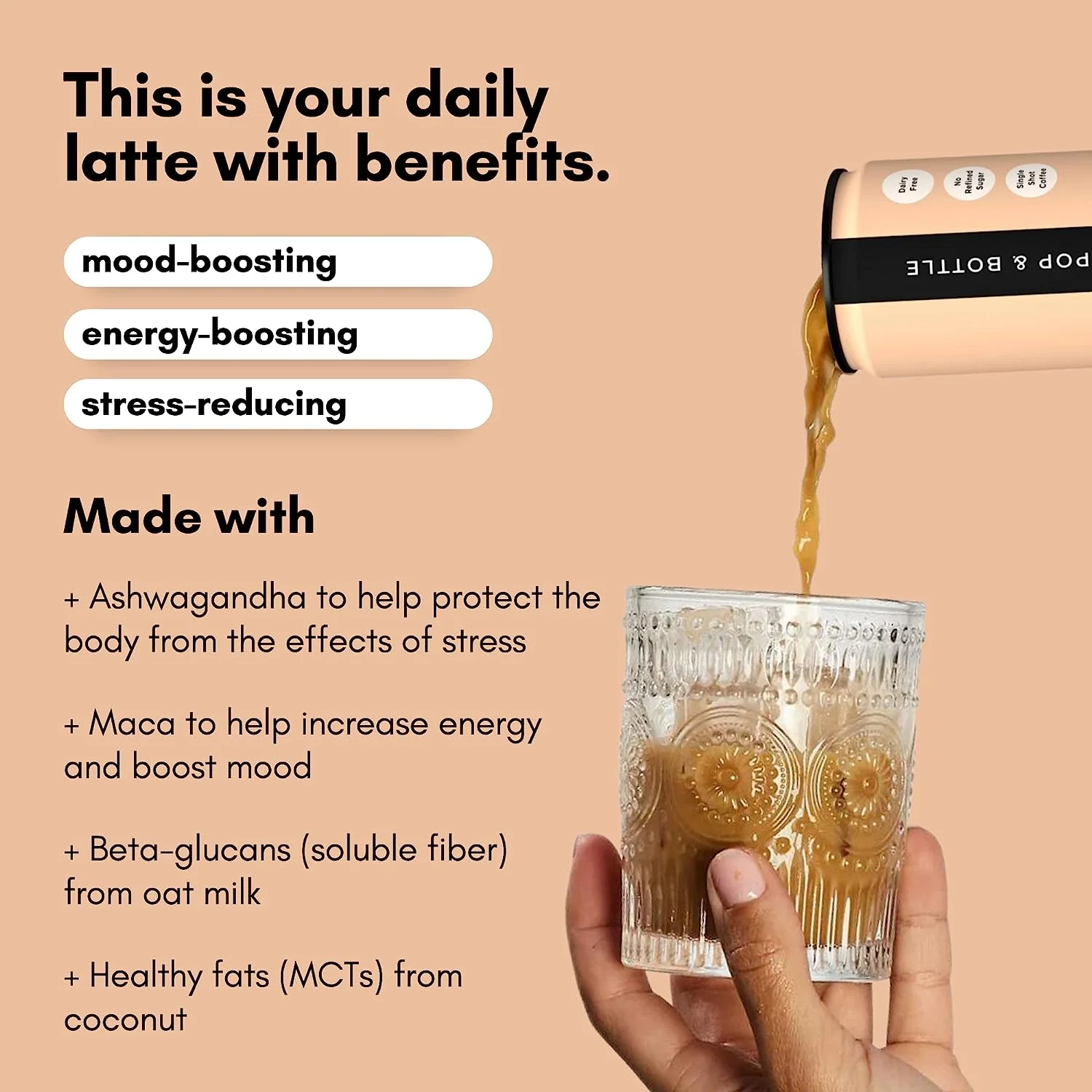 Mocha Cold Brew Oat Milk Latte with Adaptogens (12 CT) - Image 2