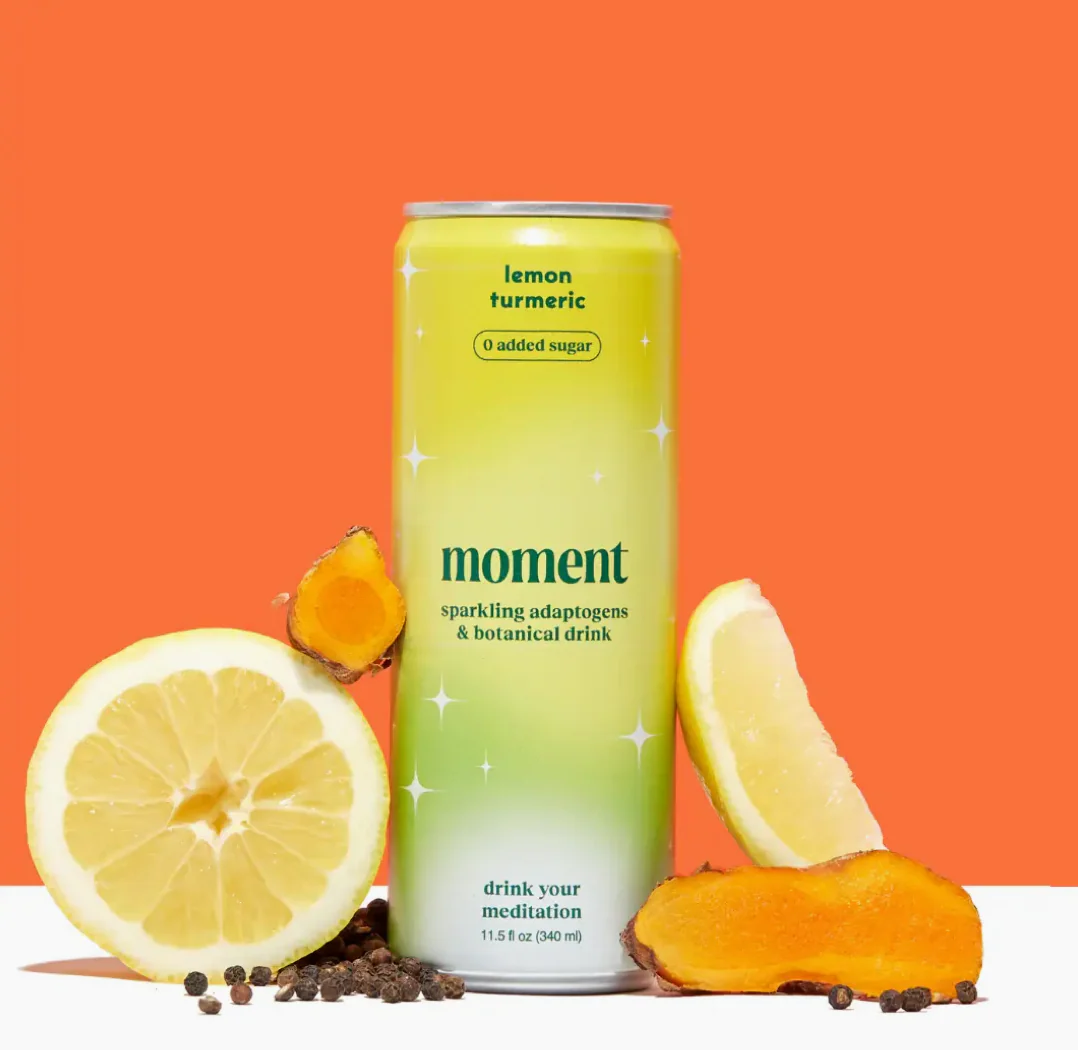 Adaptogen Drink Lemon Turmeric Sparkling Soda (12 Pack) - Image 2