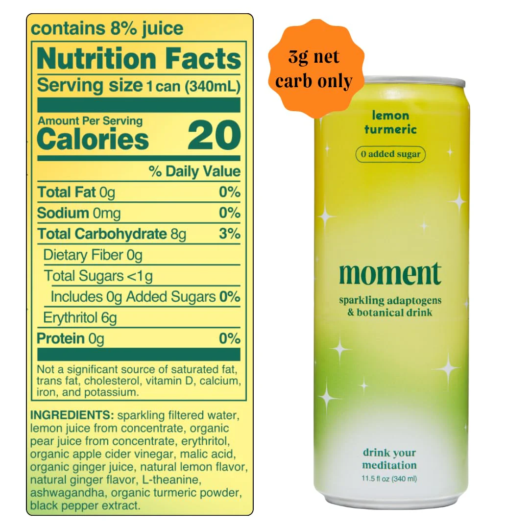 Adaptogen Drink Lemon Turmeric Sparkling Soda (12 Pack) - Image 6