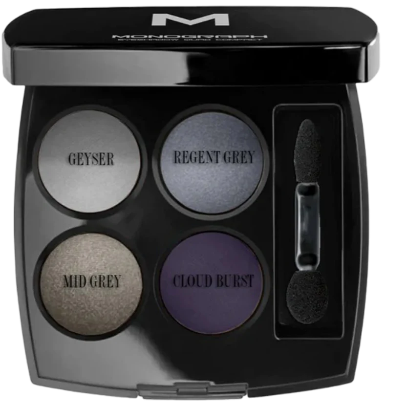 Monograph Eyeshadow Quads 7 - Geyser, Regent Grey, Mid Grey, Cloud Burst