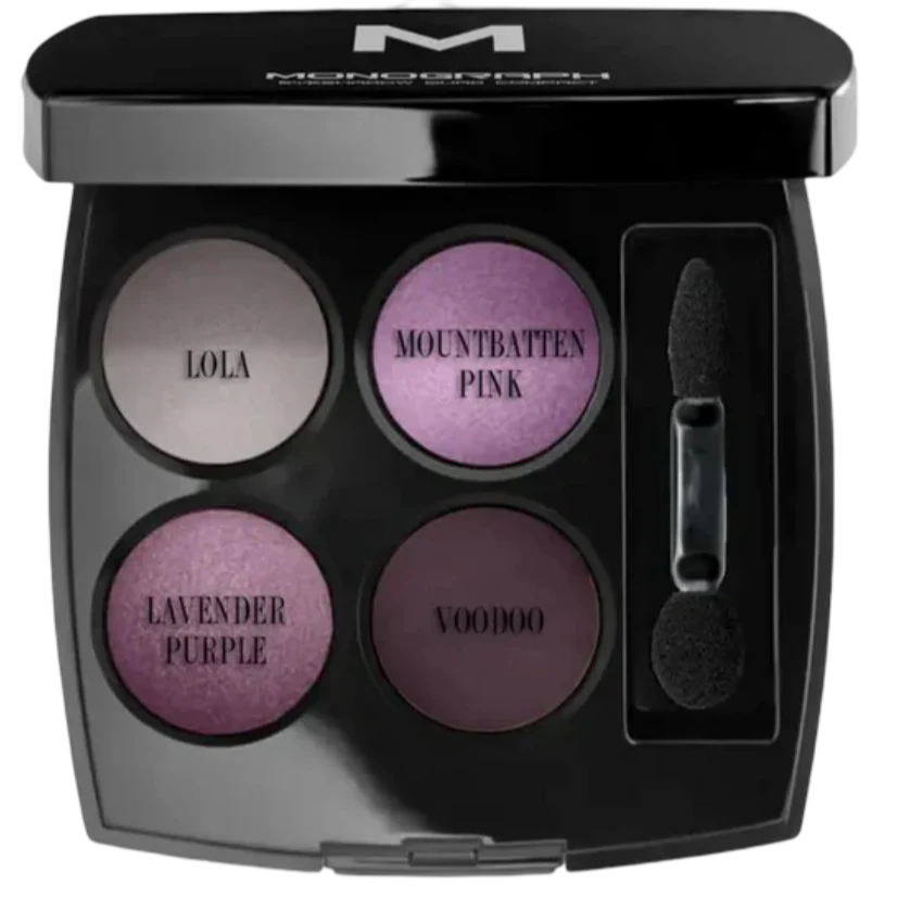 Monograph Eyeshadow Quads 8 - Lola, Mountbatten Pink, Lavender Purple, Voodoo