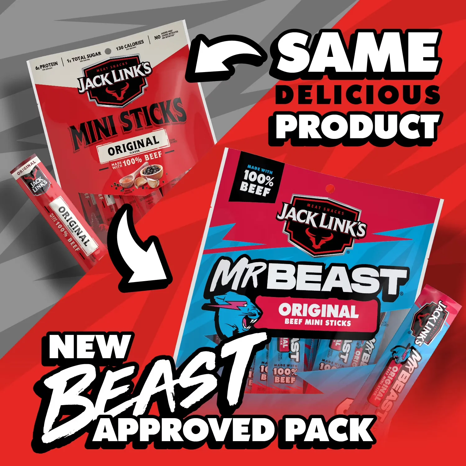 Mr Beast Original Beef Sticks (8 CT) - Image 3