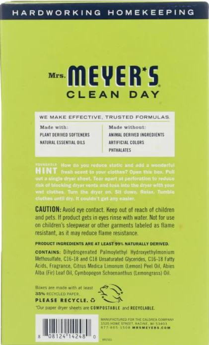 Lemon Verbena Dryer Sheets - Image 2