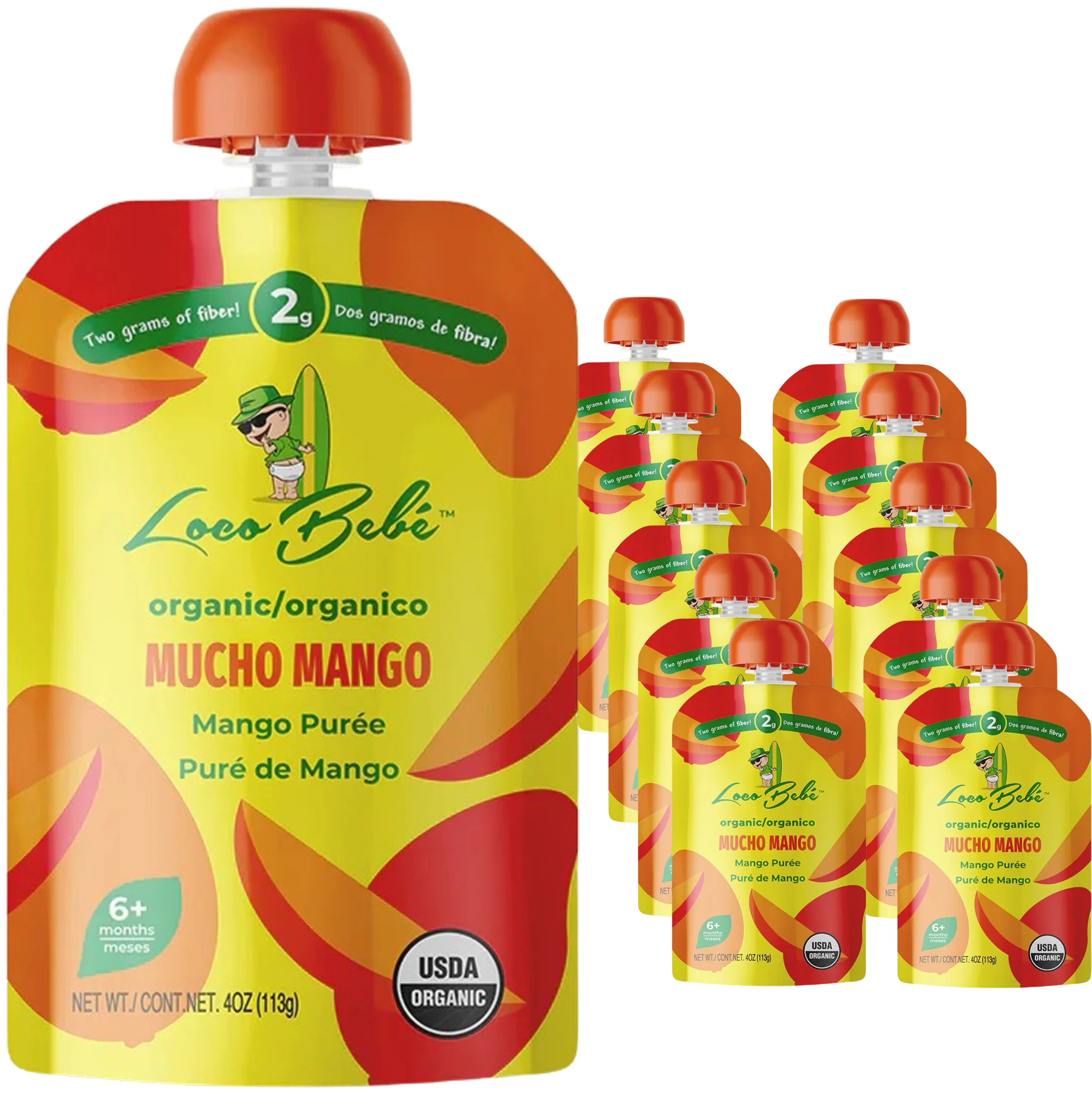 Organic Mucho Mango Baby Food Puree (10 Pack)
