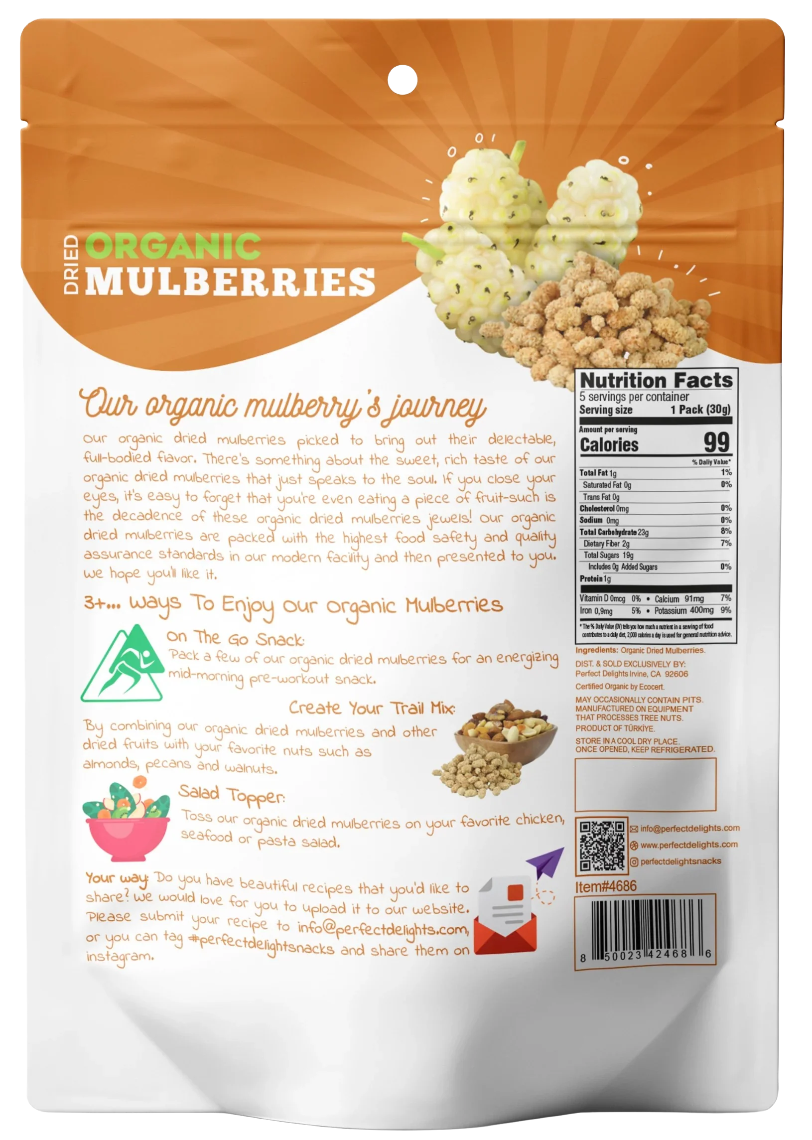 Mulberries Snack Packs (5 CT) - Image 2