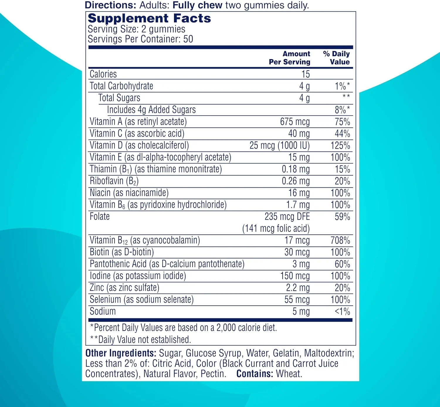 Multivitamin + Brain Support Gummies (100 CT) - Image 2