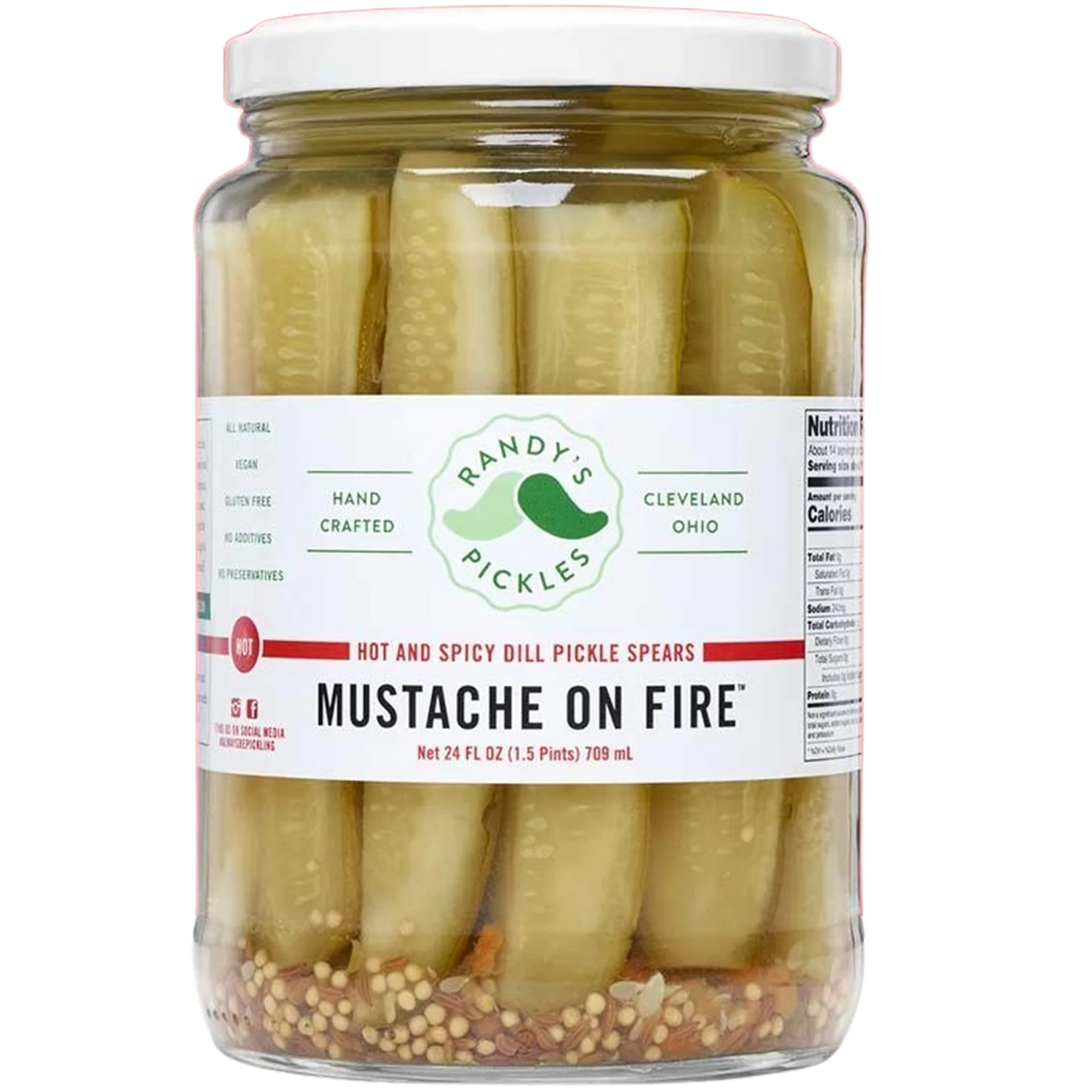 Mustache On Fire Pickles