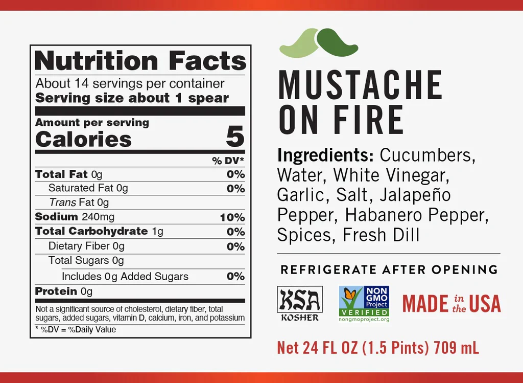 Mustache On Fire Pickles - Image 2