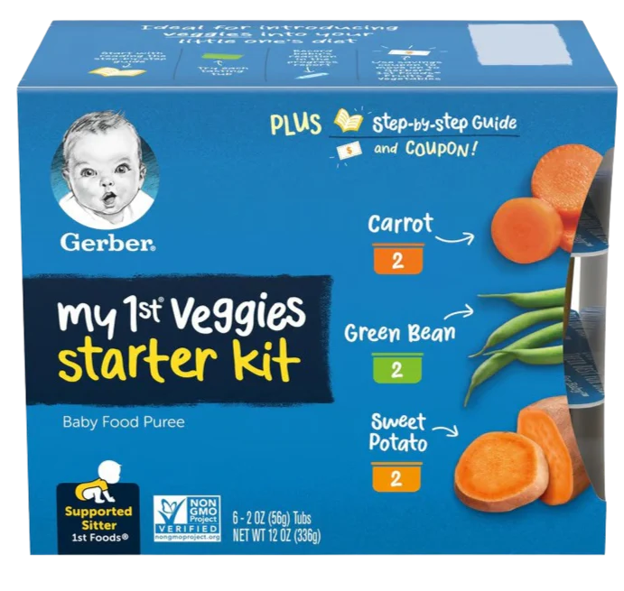 My 1st Veggies Starter Kit - Carrot, Green Bean & Sweet Potato (6 Pack)