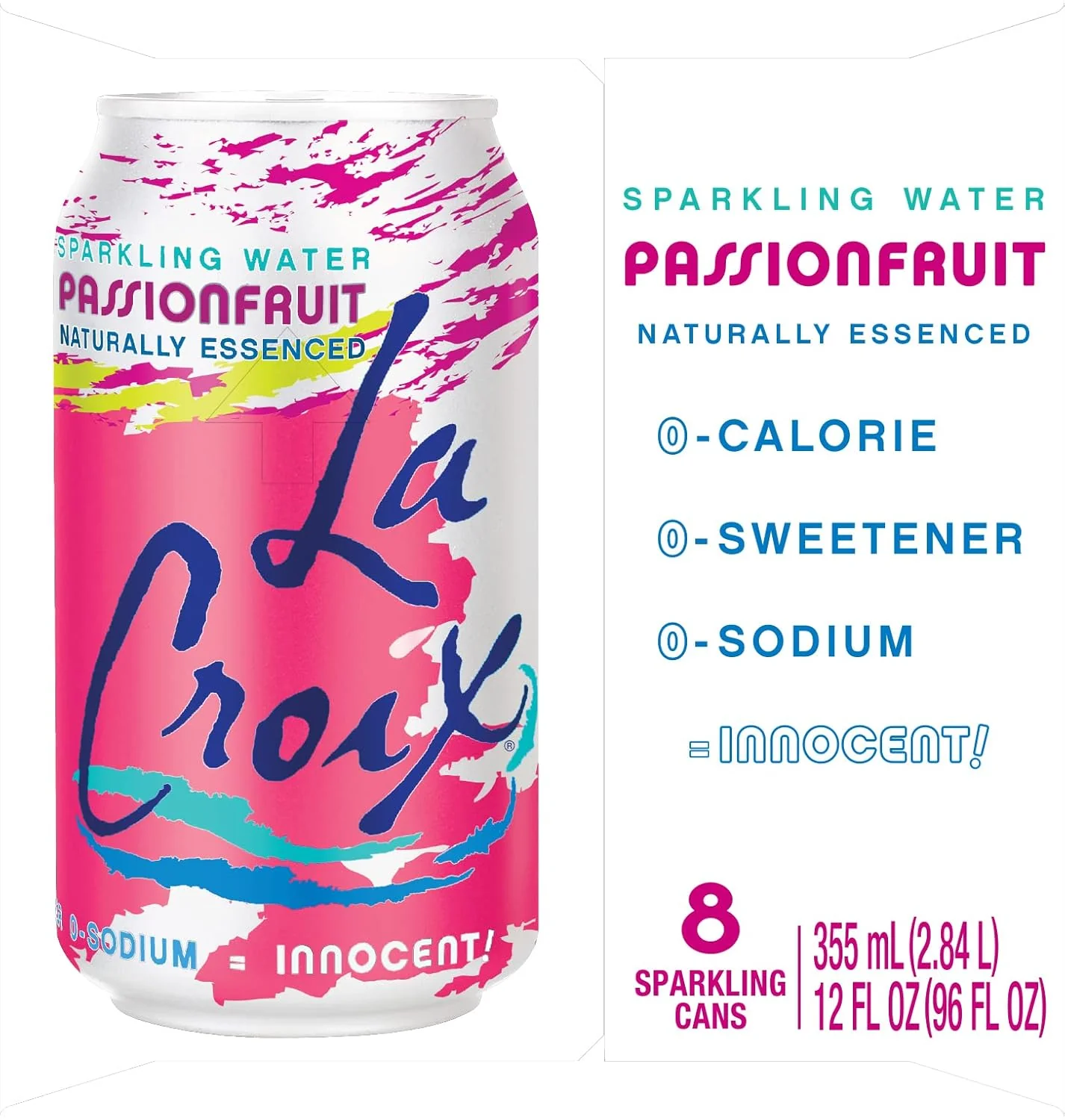 Naturally Passionfruit Essenced Sparkling Water (8 Pack) - Image 2