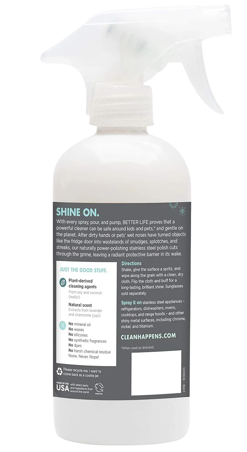 Naturally Power-Polishing Stainless Steel Cleaner, Lavender Chamomile - Image 3