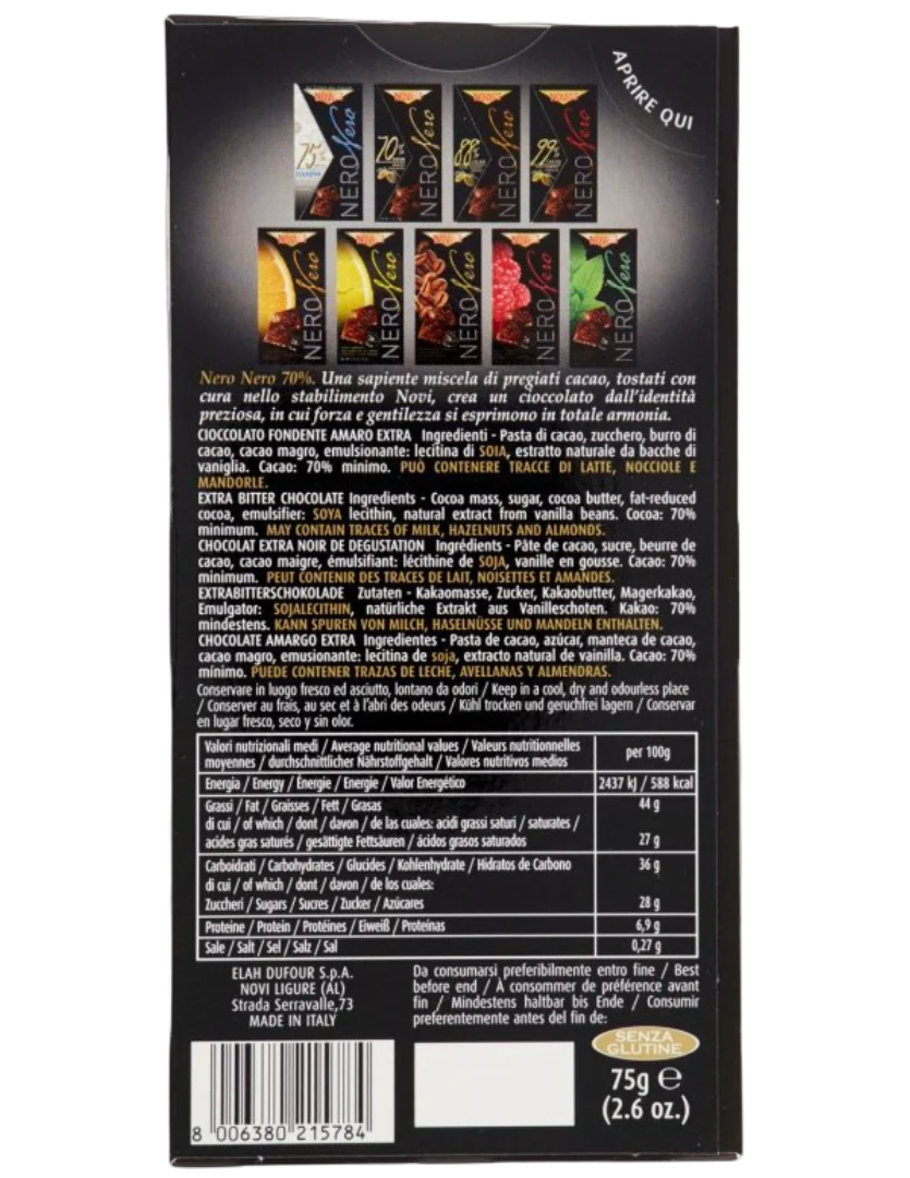 Nero 70% Dark Chocolate Bar (3CT) - Image 3