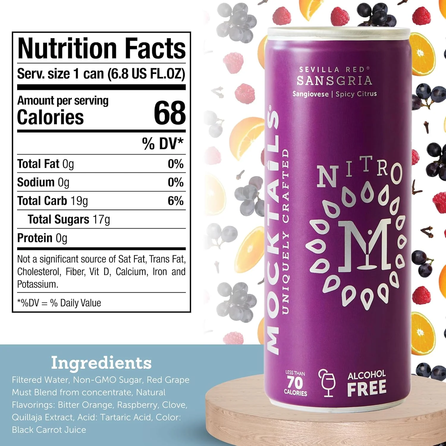 Nitro Sangria Non-Alcoholic Mocktail (4 Pack) - Image 5